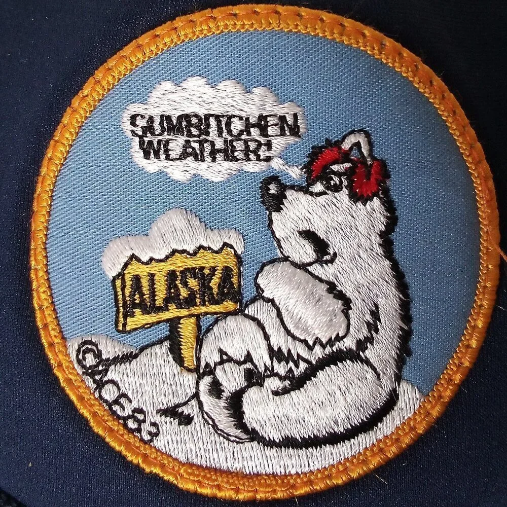 Deadstock Vintage Alaska Polar Bear Patch Scrambled Eggs Trucker Hat